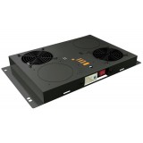 Kit di Ventilazione a Soffitto per Rack 19'' 2 Ventole Nero