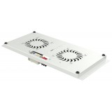 Kit di Ventilazione a Soffitto per Rack 19'' IP55 2 Ventole Grigio