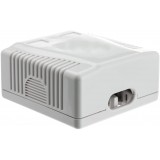 Presa a Muro con 2 Frutti RJ45 Cat.6 UTP Beige
