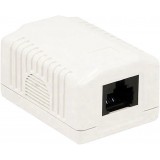 Presa a Muro con 1 Frutto RJ45 Cat.6 UTP Beige