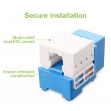 Frutto Keystone RJ45 Cat.6 UTP IDC 90&deg; Blu