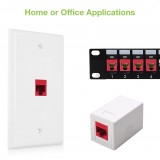 Frutto Keystone RJ45 Cat.6 UTP IDC 90&deg; Rosso