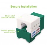 Frutto Keystone RJ45 Cat.6 UTP IDC 90&deg; Verde