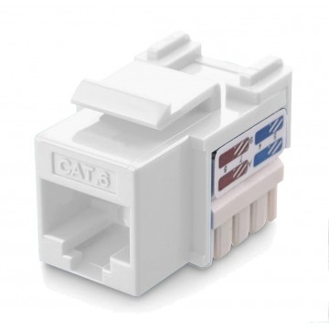 Frutto Keystone RJ45 Cat.6 UTP IDC 90&deg; Bianco