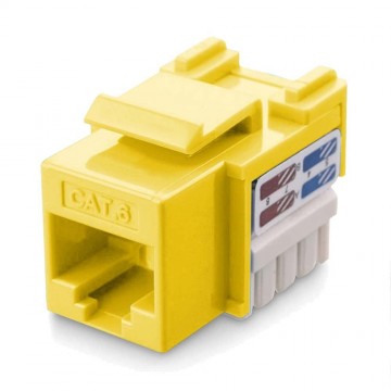Frutto Keystone RJ45 Cat.6 UTP IDC 90&deg; Giallo