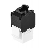 Frutto Keystone RJ45 Cat.6A UTP Tool-Free Bianco Nero