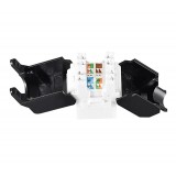Frutto Keystone RJ45 Cat.6A UTP Tool-Free Bianco Nero