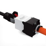 Frutto Keystone RJ45 Cat.6A UTP Tool-Free Bianco Nero
