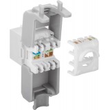 Frutto Keystone RJ45 Cat.6A UTP Tool-Free Bianco Grigio