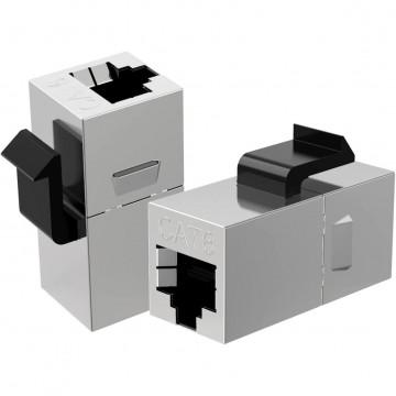 Adattatore Modulare Keystone RJ45 Accoppiatore di Rete Cat.6 F/F Schermato FTP