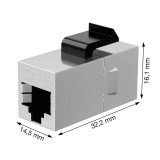 Adattatore Modulare Keystone RJ45 Accoppiatore di Rete Cat.6 F/F Schermato FTP