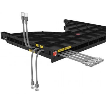 Mensola Gestione Cavi su Rack 19'' 24 Porte P.600 mm