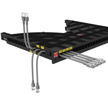 Mensola Gestione Cavi su Rack 19'' 24 Porte P.1000 mm