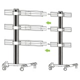 Kit Staffe e Braccio di Giunzione per Supporto Video Wall da Pavimento