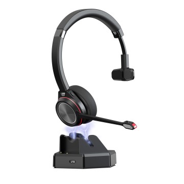 Cuffia bluetooth mono con base ricarica via USB Ezlight M891MDB