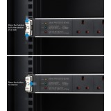 Confezione da 2 pz Clip di Montaggio su Rack 1U Senza Attrezzi