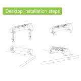 Multipresa da Tavolo 2 prese Italiane Bipasso 1 USB-C&trade; e 1 USB-A