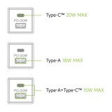 Multipresa da Tavolo 2 prese Italiane Bipasso 1 USB-C&trade; e 1 USB-A