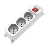 Multipresa 3 Posti Italiana Bipasso / Schuko con spina 16A angolata