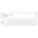 Multipresa 6 Posti Italiana Bipasso / Schuko con spina 16A angolata