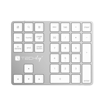 Tastierino Numerico BT V3.0 Wireless 34 Tasti Argento
