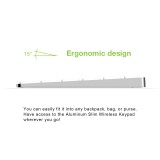 Tastierino Numerico BT V3.0 Wireless 34 Tasti Argento