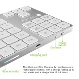 Tastierino Numerico BT V3.0 Wireless 34 Tasti Argento