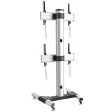 Supporto a Pavimento per 2 TV LCD/LED 32-60'' per Video Wall