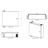 Box a Muro per Fibra Ottica Medium Nero