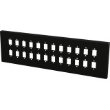 Piastra Adattatrice per 24 Adattatori a Bussola SC Simplex o 24 LC Duplex, Nera