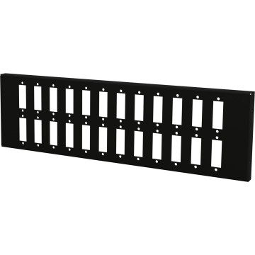 Piastra Adattatrice per 24 Adattatori a Bussola SC Duplex o 24 LC-Quad, Nera