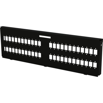 Piastra Adattatrice per 48 Adattatori a Bussola SC Simplex/24/48 LC Duplex/48 E2000 Simplex, Nera