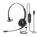 Vedi dettagli su Cuffia USB mono con cancellazione del rumore Ezlight 805BUC (nera)