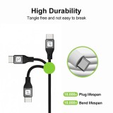 Cavo USB-C&trade; Maschio/Maschio USB 2.0 in Silicone 1m Nero