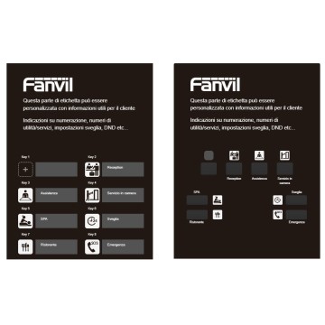 Etichetta personalizzata per telefono hotel Fanvil H4 - H4W