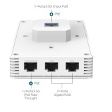 TP-Link - EAP725-Wall - Omada BE3600 Wall-Plate Dual-Band Wi-Fi 7 Access Point, Uplink: 1× 2.5G RJ45 Port- Downlink: 1× 2.5G 