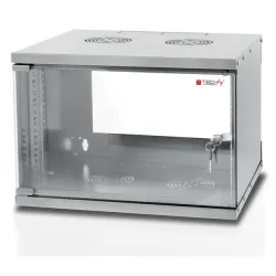 Armadio Rack 19'' a Muro 9U prof. 450 Grigio Assemblato
