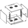 Armadio Rack 19'' a Muro 9U prof. 450 Grigio Assemblato