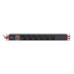Multipresa 6 Posti da Rack 19'' Spina Italiana con Interruttore 1 U