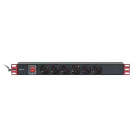 Multipresa 6 Posti da Rack 19'' Spina Italiana con Interruttore 1 U