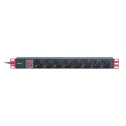 Multipresa 8 Posti da Rack 19'' Spina Italiana con Interruttore 1U Cavo 3m