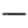 Multipresa 8 Posti da Rack 19'' Spina Italiana con Interruttore 1U Cavo 3m