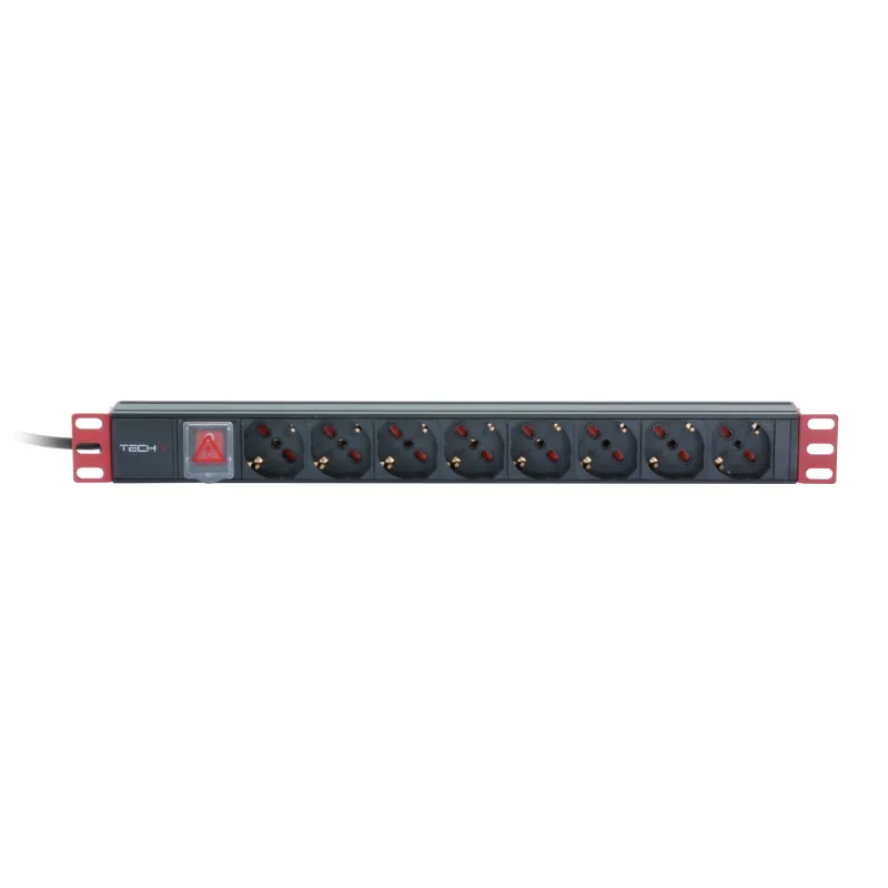 Multipresa 8 Posti da Rack 19'' Spina Italiana con Interruttore 1U Cavo 3m