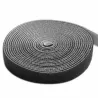 Rotolo di Velcro Gestione cavi Lunghezza 10m Larghezza 20mm Nero