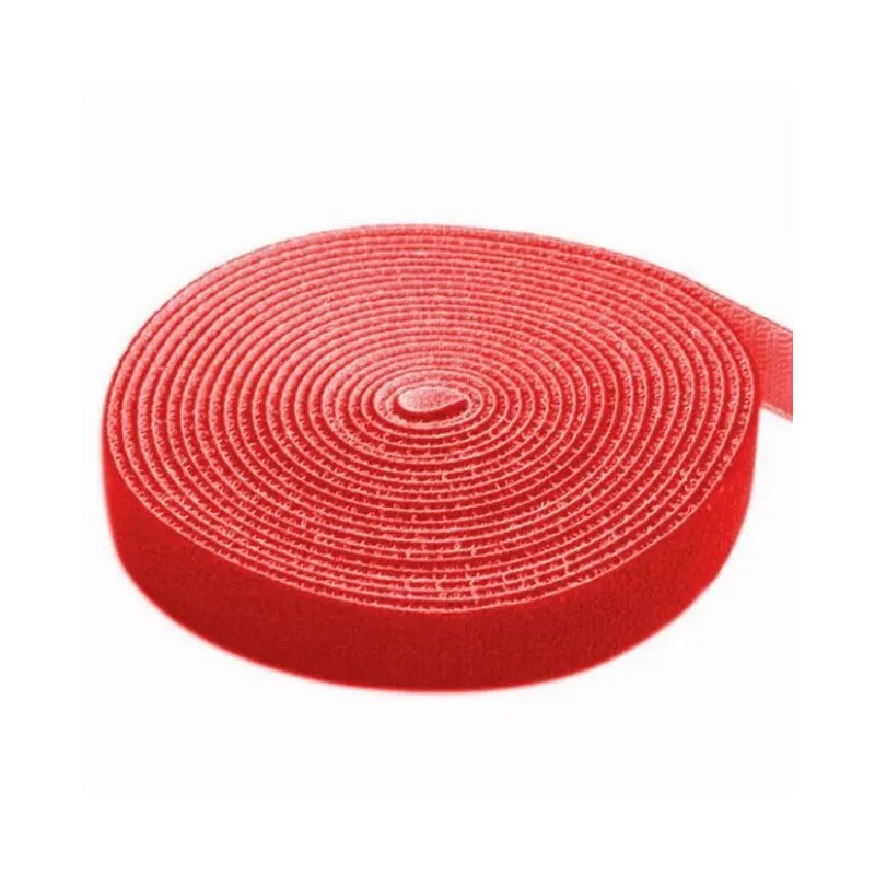 Rotolo di Velcro Gestione cavi Lunghezza 4m Larghezza 16mm Rosso