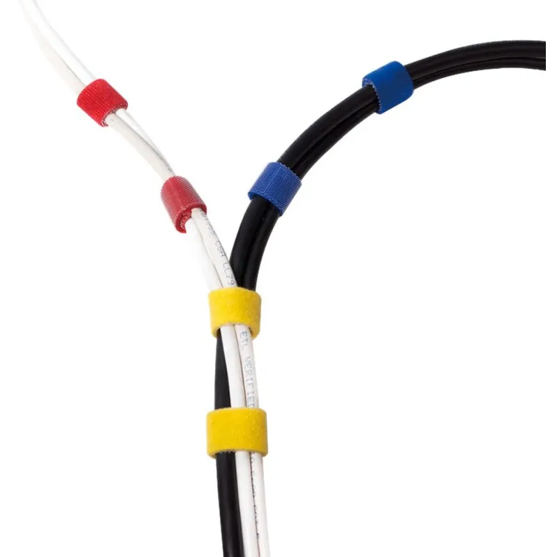 Rotolo di Velcro Gestione cavi Lunghezza 4m Larghezza 16mm Giallo