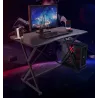 Scrivania Gaming per PC con Bordo Ergonomico Nero