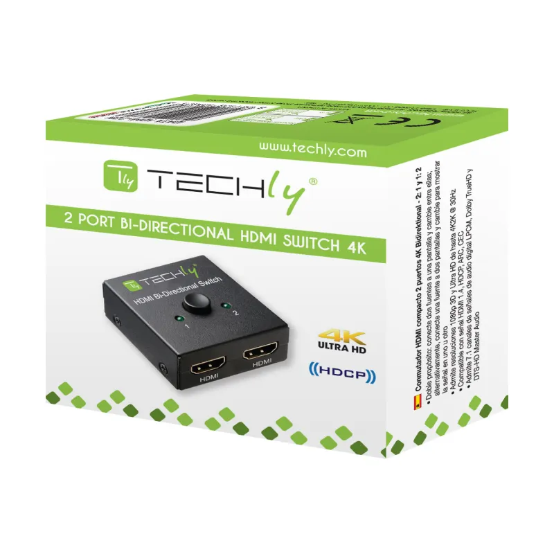 Switch HDMI 2 porte Bidirezionale 4K 60Hz
