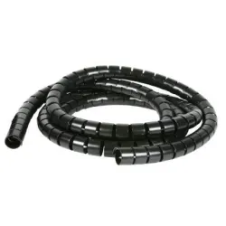 Guaina Raccoglicavi Diametro 25mm a Spirale 20m Nero