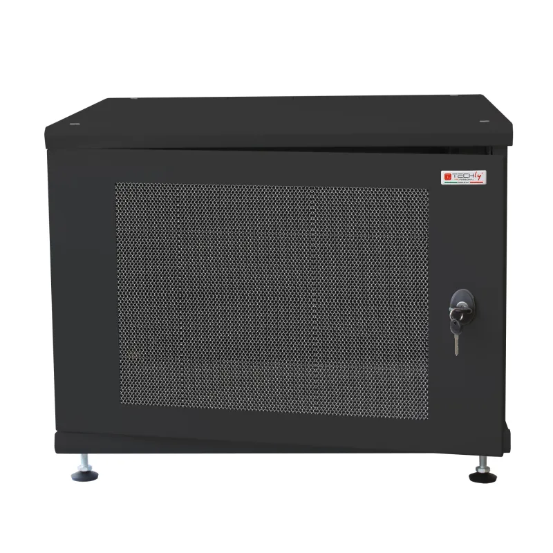Armadio Rack 19'' ideale per Accumulatori Fotovoltaico 8U P600mm Nero